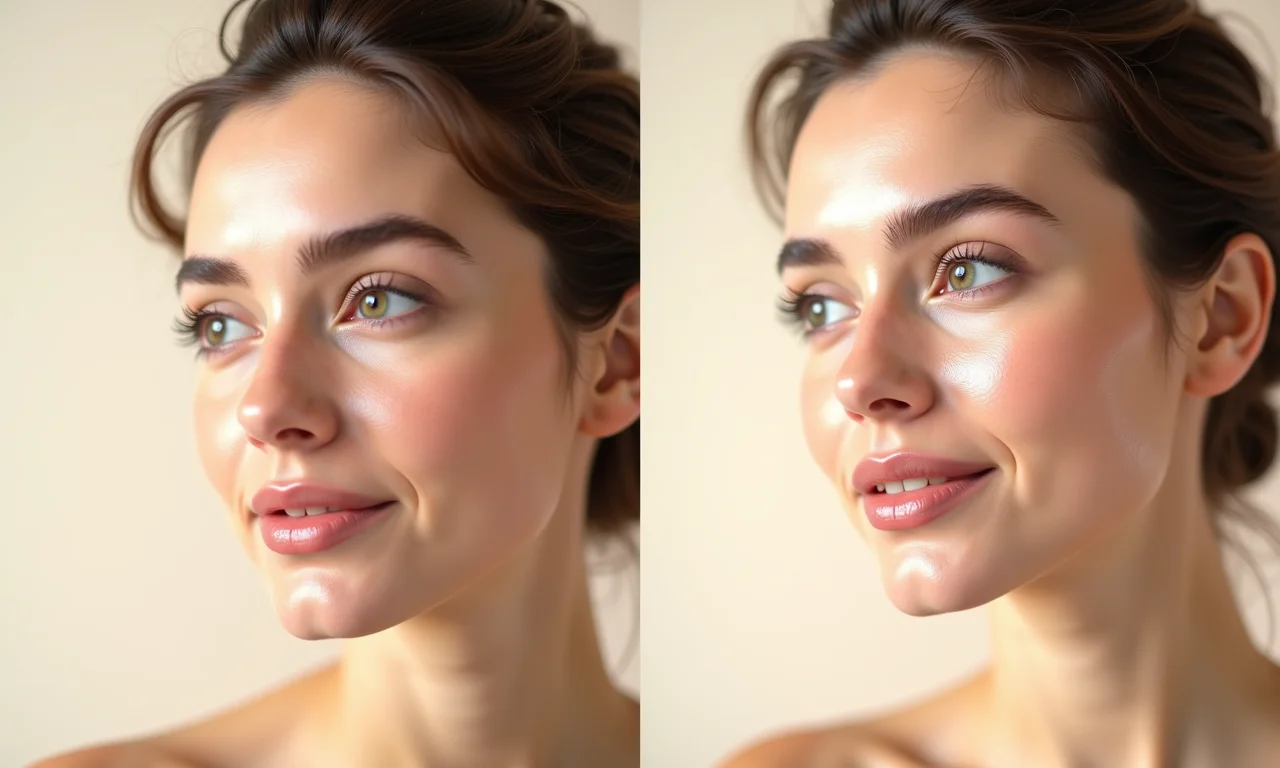 Comparativo da absorção de sérum e essência na pele.