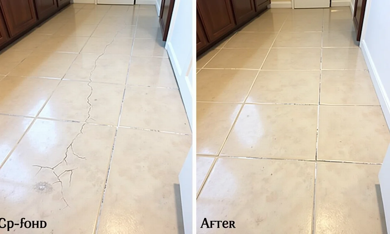 Comparativo de durabilidade: rejunte epóxi novo versus rejunte comum antigo.