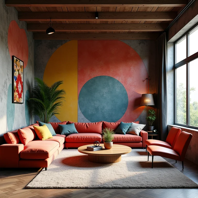 Cores e texturas desequilibradas em decoração industrial