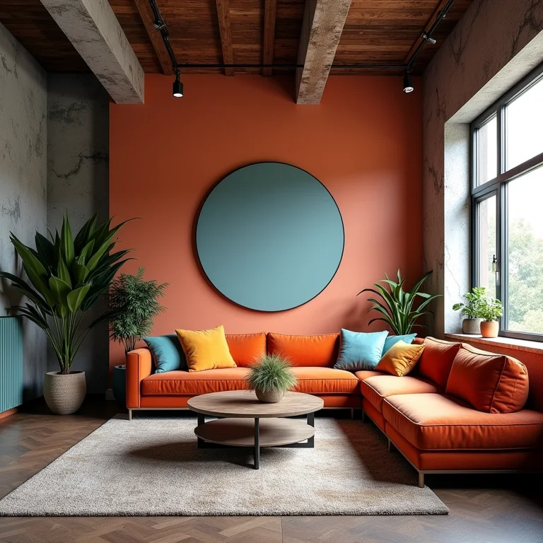 Cores sem harmonia em decoração industrial