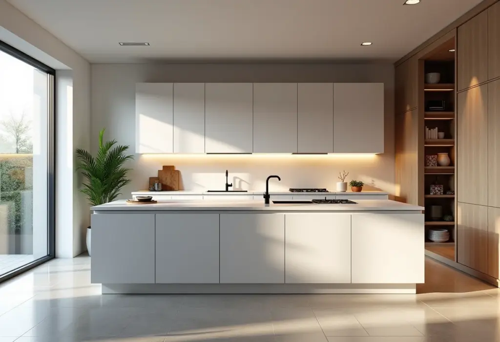 Cozinha moderna: 7 erros que você deve evitar (urgentemente) Cozinha moderna com iluminação natural e design clean