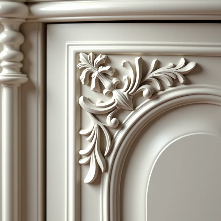 Detalhe de porta de armário de cozinha em MDF com acabamento impecável