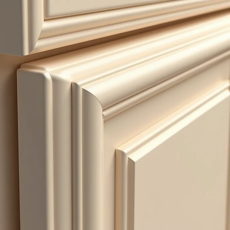 Detalhe de porta de armário em MDF com acabamento refinado.