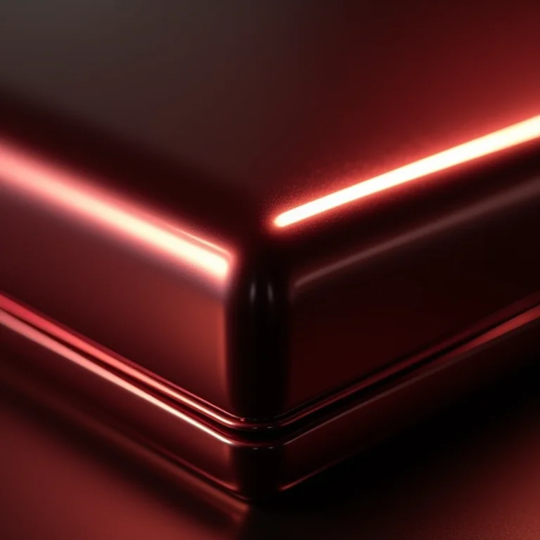 Detalhe do acabamento brilhante de uma caixa de joias laqueada.