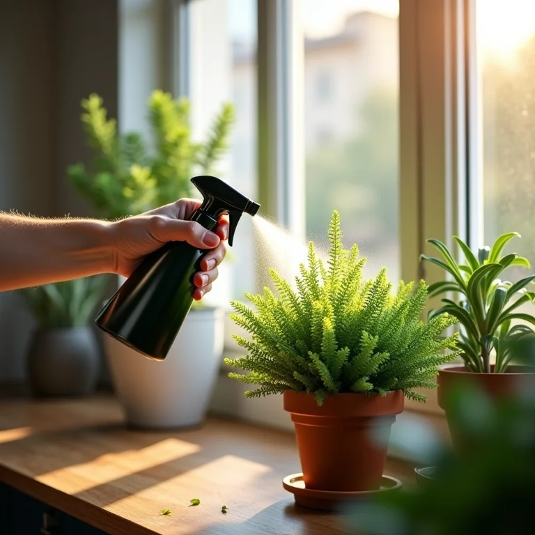 Dicas de cuidados com samambaias na cozinha: umidade e atenção.