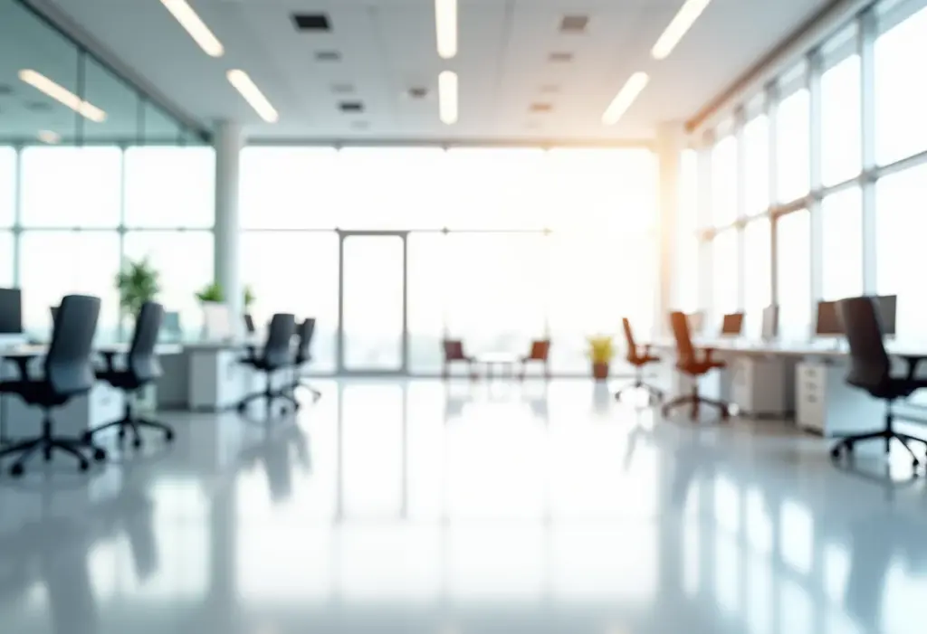 Espaço de escritório moderno com design minimalista e ergonômico