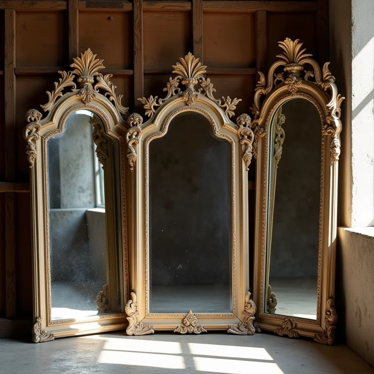 Espelhos venezianos autênticos.