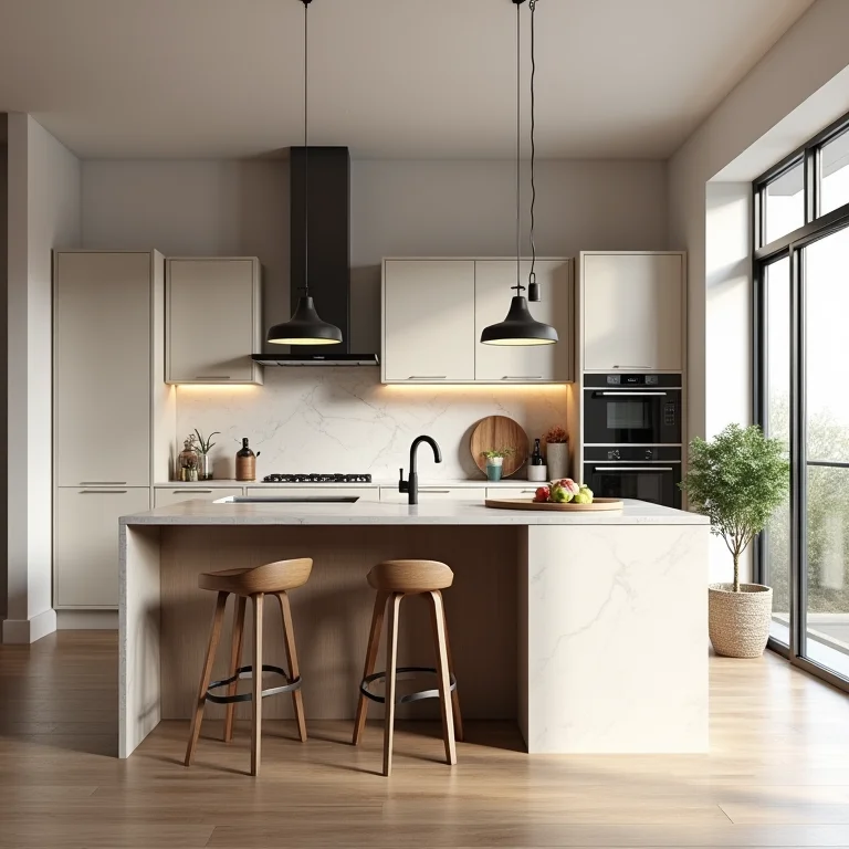 Harmonização da bancada com o estilo da cozinha