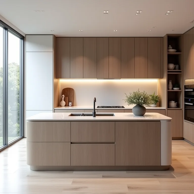 Ilha de cozinha construída com materiais inadequados e de baixa qualidade