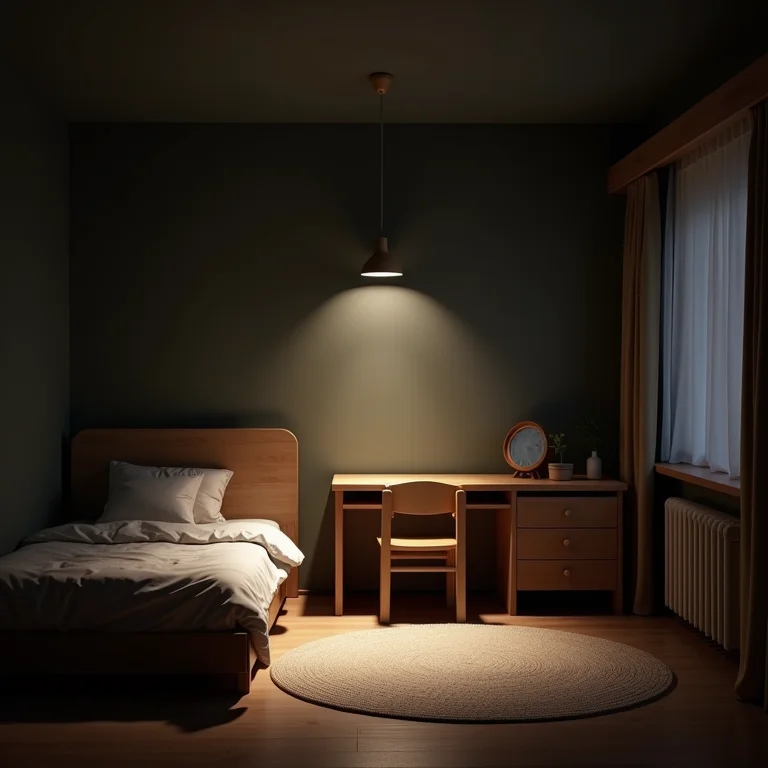 Iluminação inadequada em quarto montessoriano