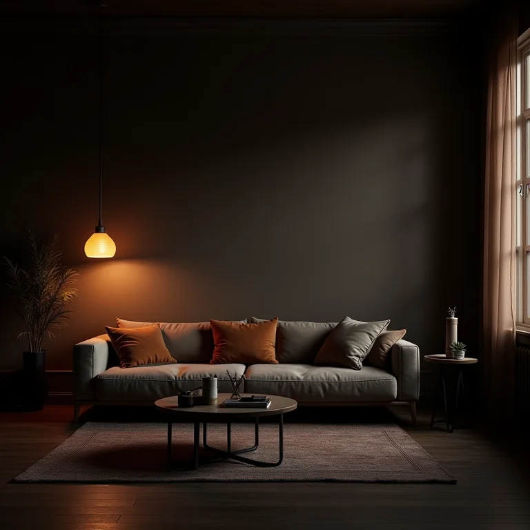 Iluminação inadequada em sala boho