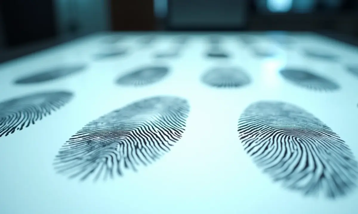 Impressões digitais únicas em close-up, representando a individualidade.