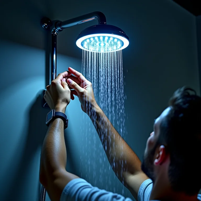 Instalação fácil de um chuveiro com LED