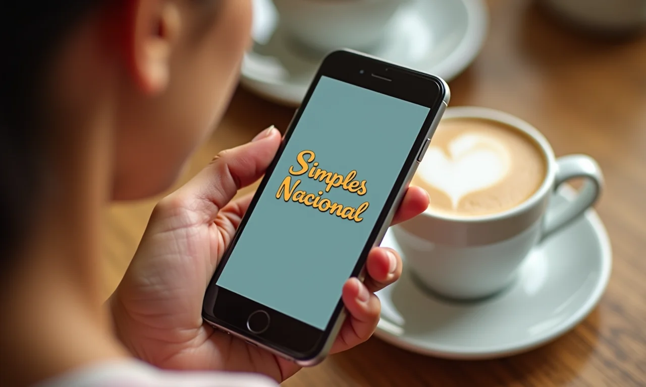 Interface do Simples Nacional em um smartphone.