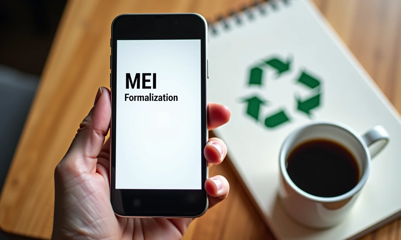 Lembrete no celular sobre formalização como MEI para carroceiro.