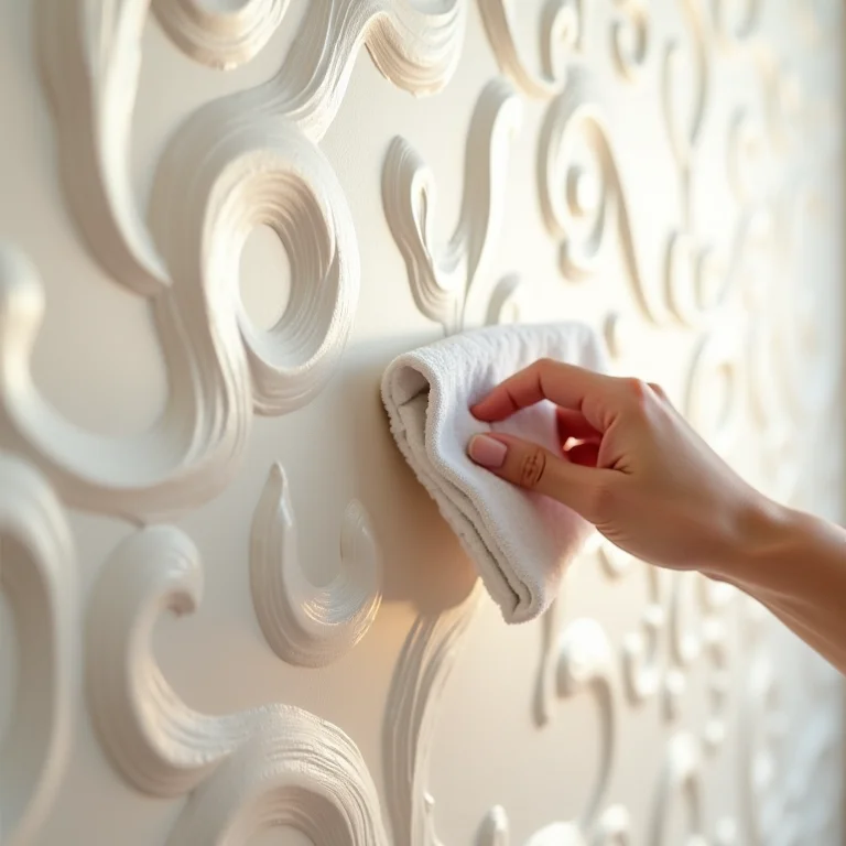 Limpeza fácil de papel de parede 3D.