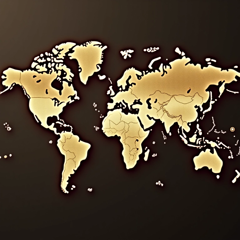 Mapa mundial com rotas de comunicação em código Morse.