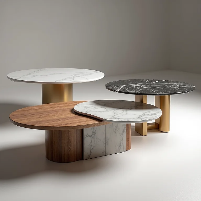 Materiais e acabamentos de mesa de centro