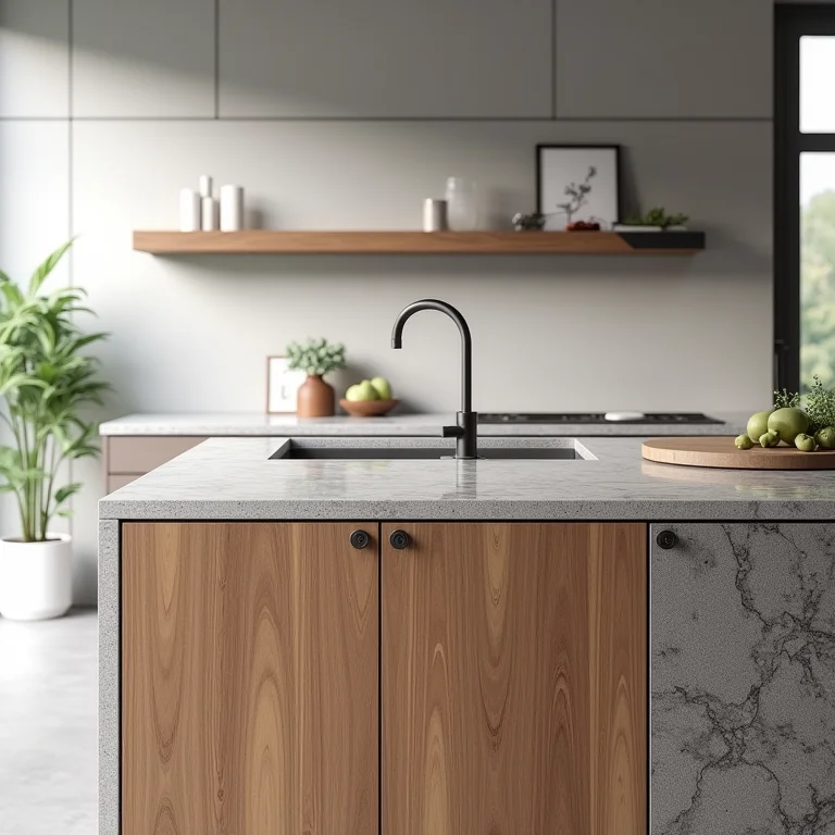 Materiais em alta para bancada de cozinha americana