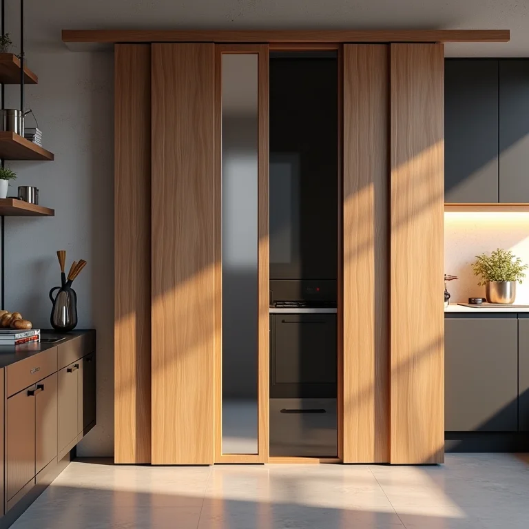 Materiais para porta de correr de cozinha planejada