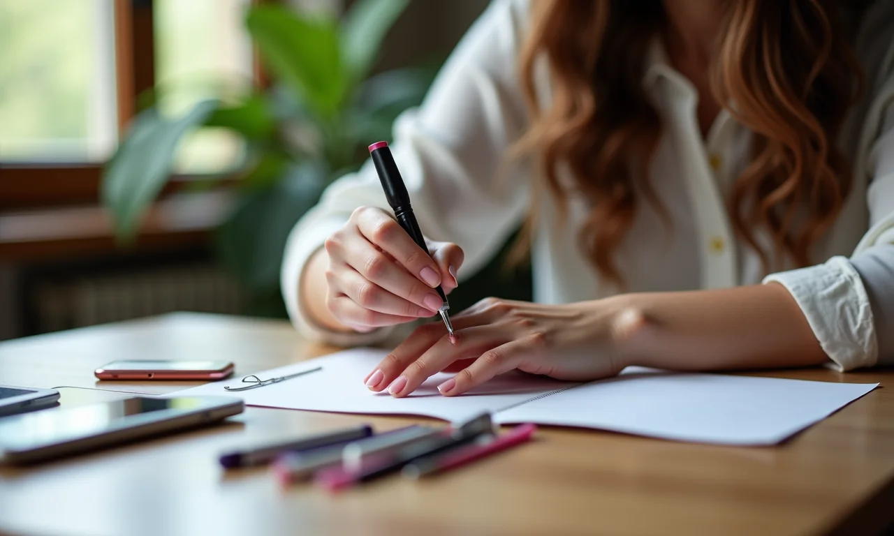 Materiais para unhas baby boomer: esmaltes, lixas e acessórios organizados para uma manicure perfeita.