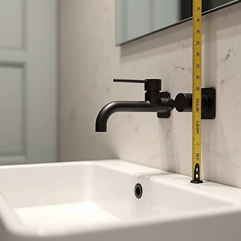 Medindo a altura ideal para instalação de uma torneira de parede