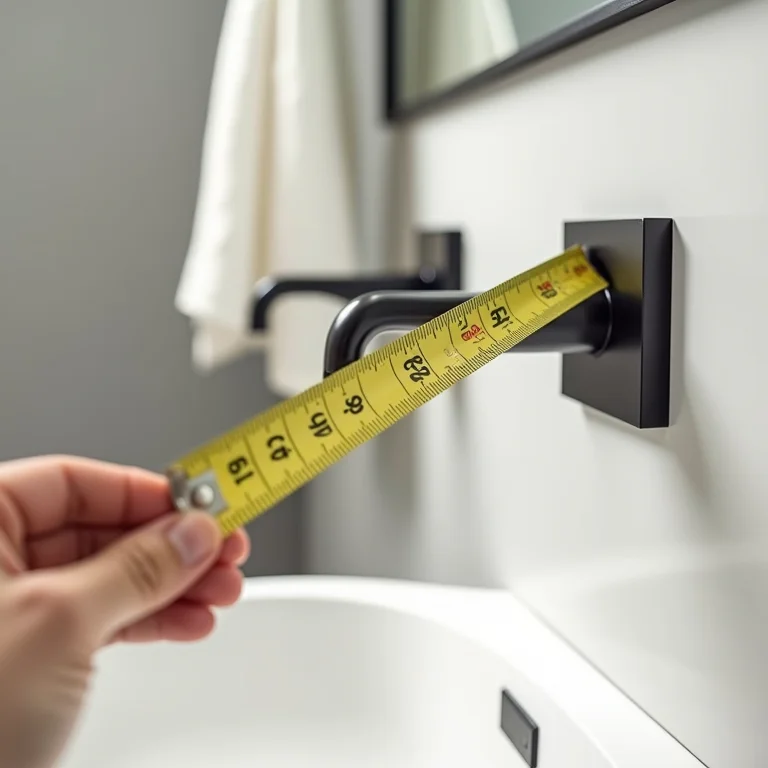 Medindo a altura ideal para torneira de parede