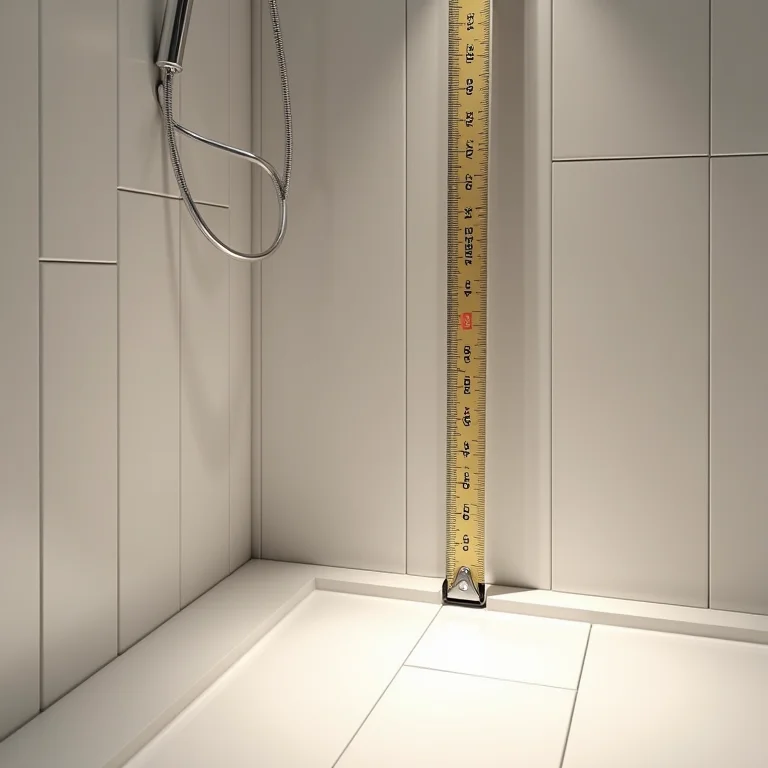 Medindo o espaço para instalação do box de banheiro