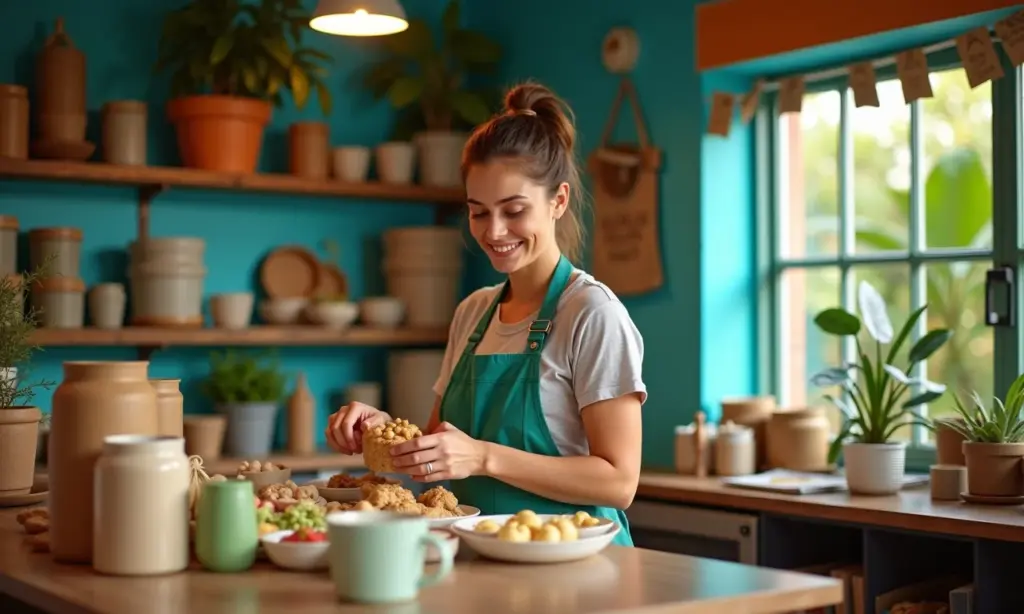 Controle de Estoque por Curva ABC MEI: 5 Dicas para a Eficiência MEI organizando estoque com Curva ABC em loja vibrante.