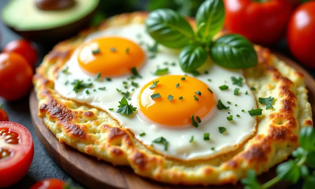 Ovos Receitas Versáteis e Nutritivas Para Todas as Horas Mesa de café da manhã farta com diversas preparações de ovos e ingredientes frescos.