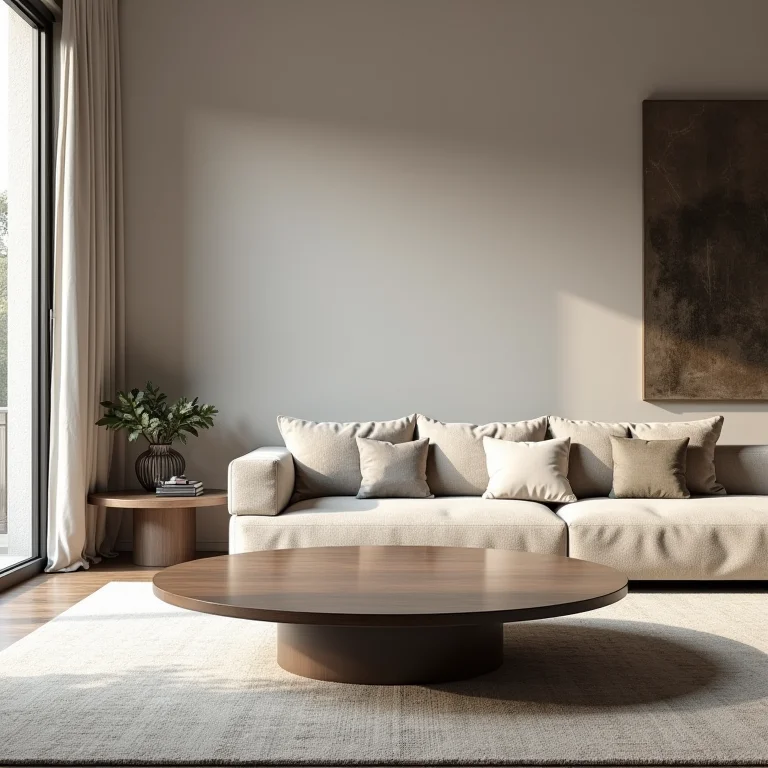 Mesa de centro muito grande em uma sala pequena