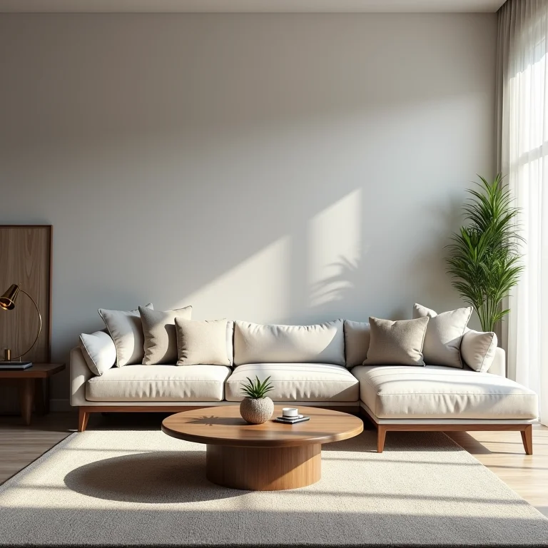 Mesa de centro proporcional ao tamanho da sala