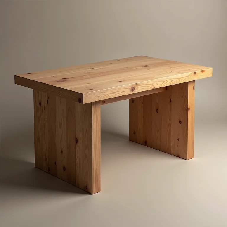 Mesa de madeira durável com detalhes de alta qualidade