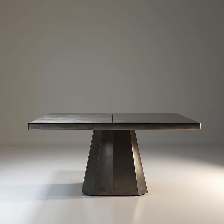 Mesa de metal com design moderno