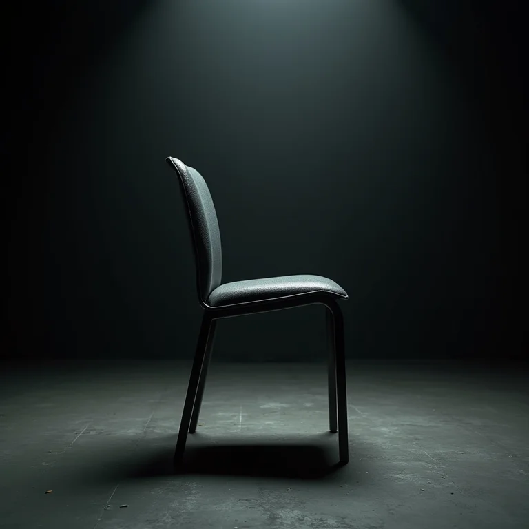 Mobiliário desconfortável em um espaço industrial.