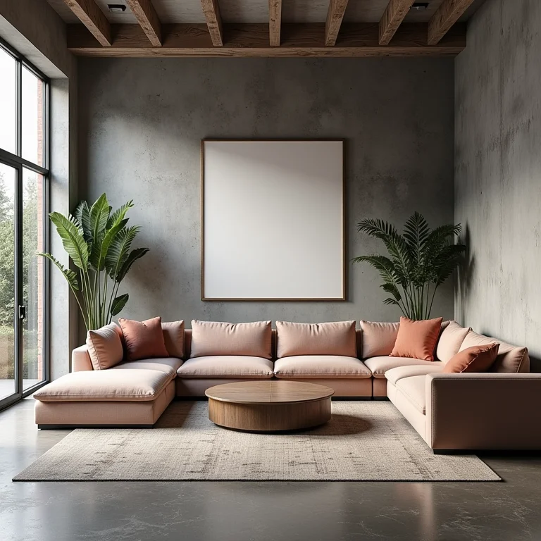 Mobiliário sem personalidade em sala industrial