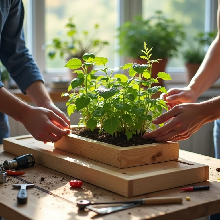 Montando uma horta vertical DIY.