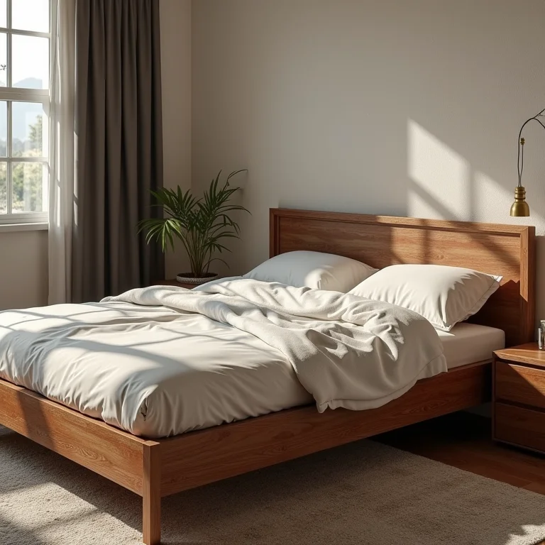 Móveis de baixa qualidade em quarto de casal