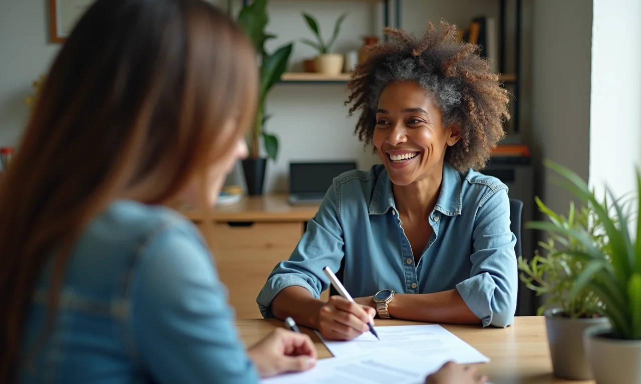 Mulher contratando um carroceiro MEI para serviços de coleta.