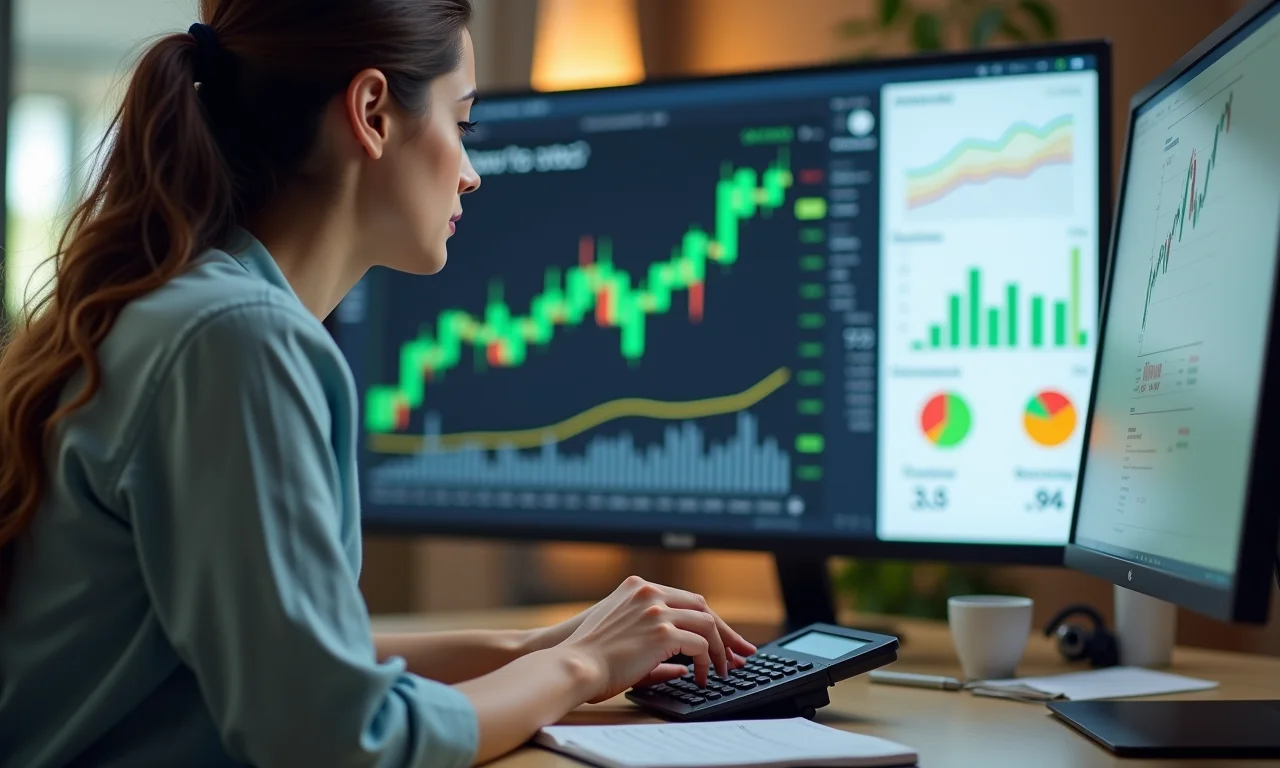 Mulher definindo orçamento e lance no Google Ads.