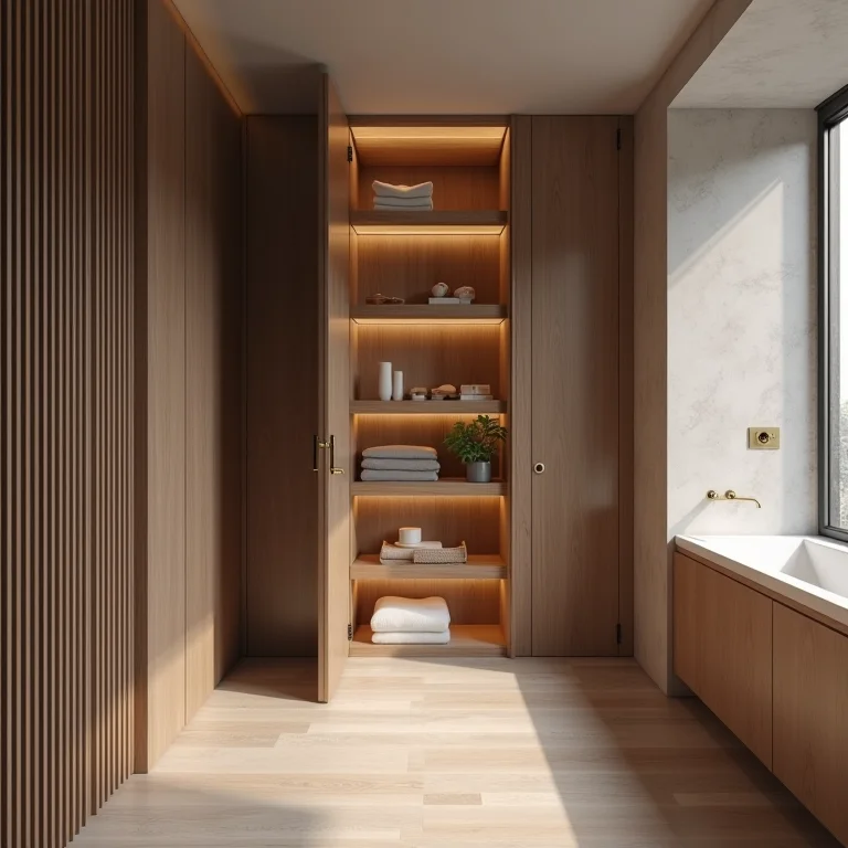 Nicho com porta para organização discreta