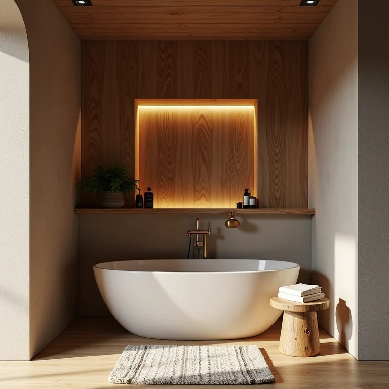 Nicho de madeira para um toque rústico