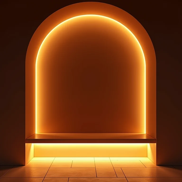 Nicho iluminado com LED para um ambiente aconchegante