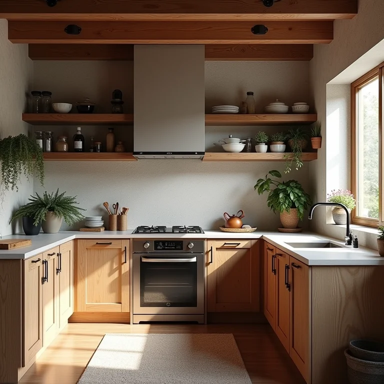 Otimização de espaço em cozinha rústica planejada