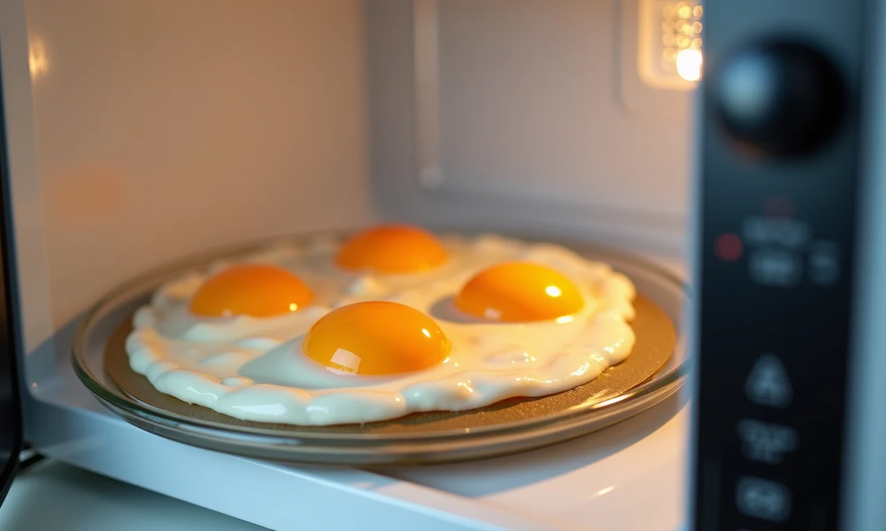 Ovos cozidos no micro-ondas sem explosões.