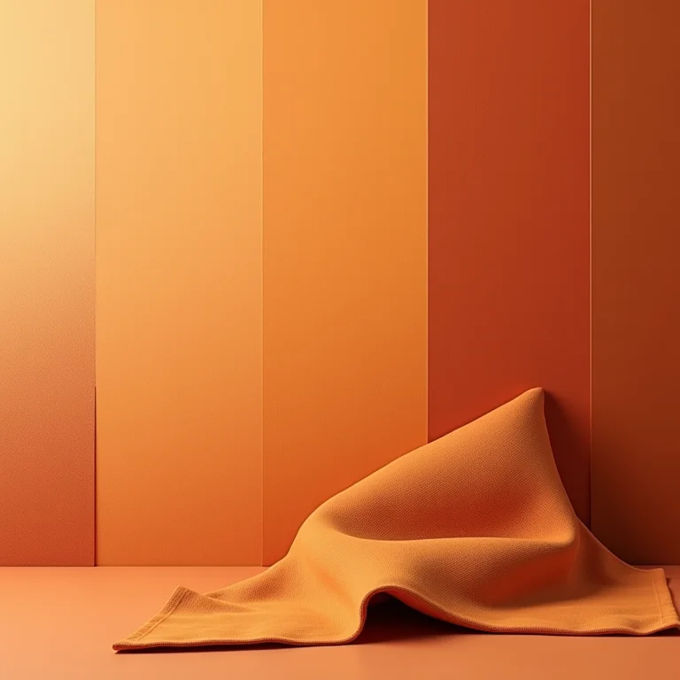 Paleta de cores com tons quentes e terrosos.