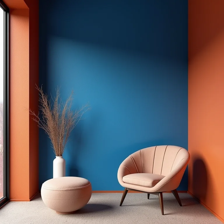 Paleta de cores vibrantes e tons terrosos em decoração 2026