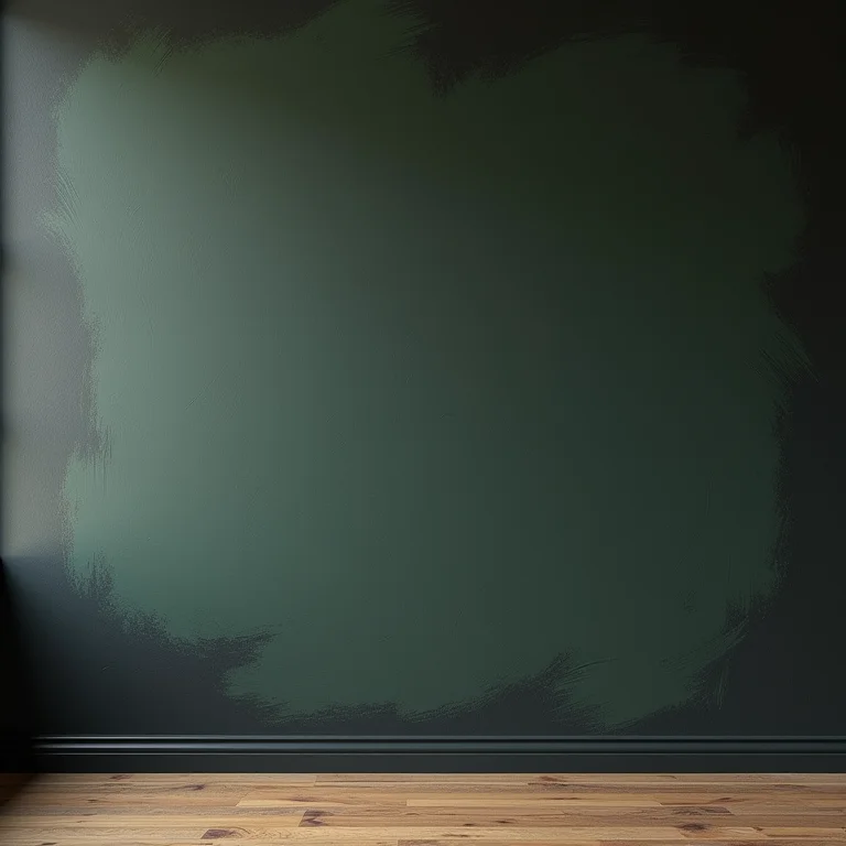 Parede lousa com cor irregular e marcas de pincel devido a demãos insuficientes de tinta.