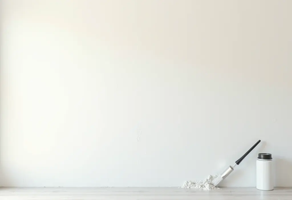 Selador de parede: o pulo do gato para economizar na reforma Parede recém rebocada sendo preparada para pintura com aplicação de selador.