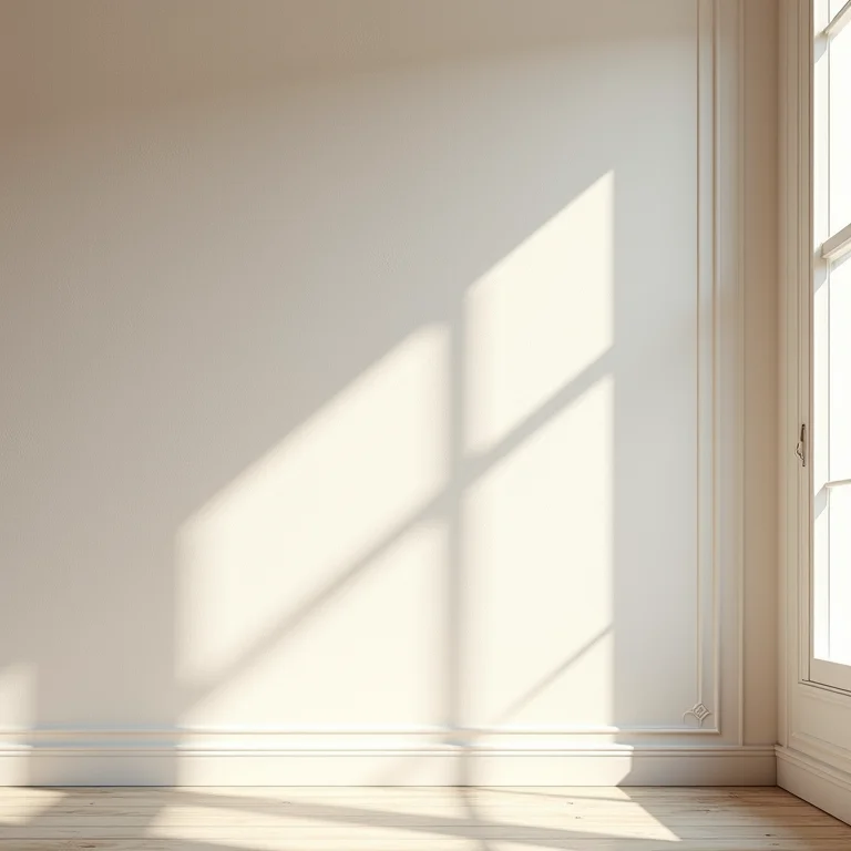 Parede texturizada com detalhes em gesso em uma casa de estilo colonial.
